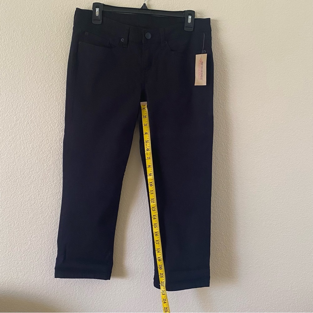 AMERICAN RAG WOMEN JUNIORS CAPRI JEANS CLASSIC BLACK NWT SIZE 9 NWT - Picture 4 of 15